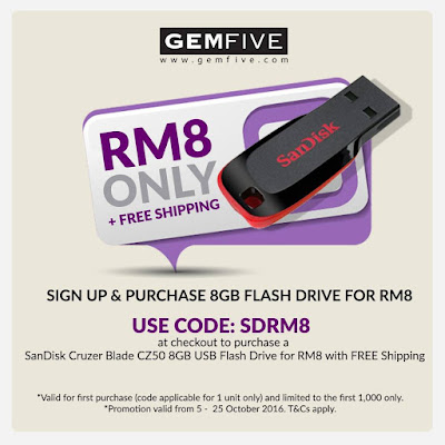 GEMFIVE Malaysia SanDisk Flash Drive Sign Up Promo