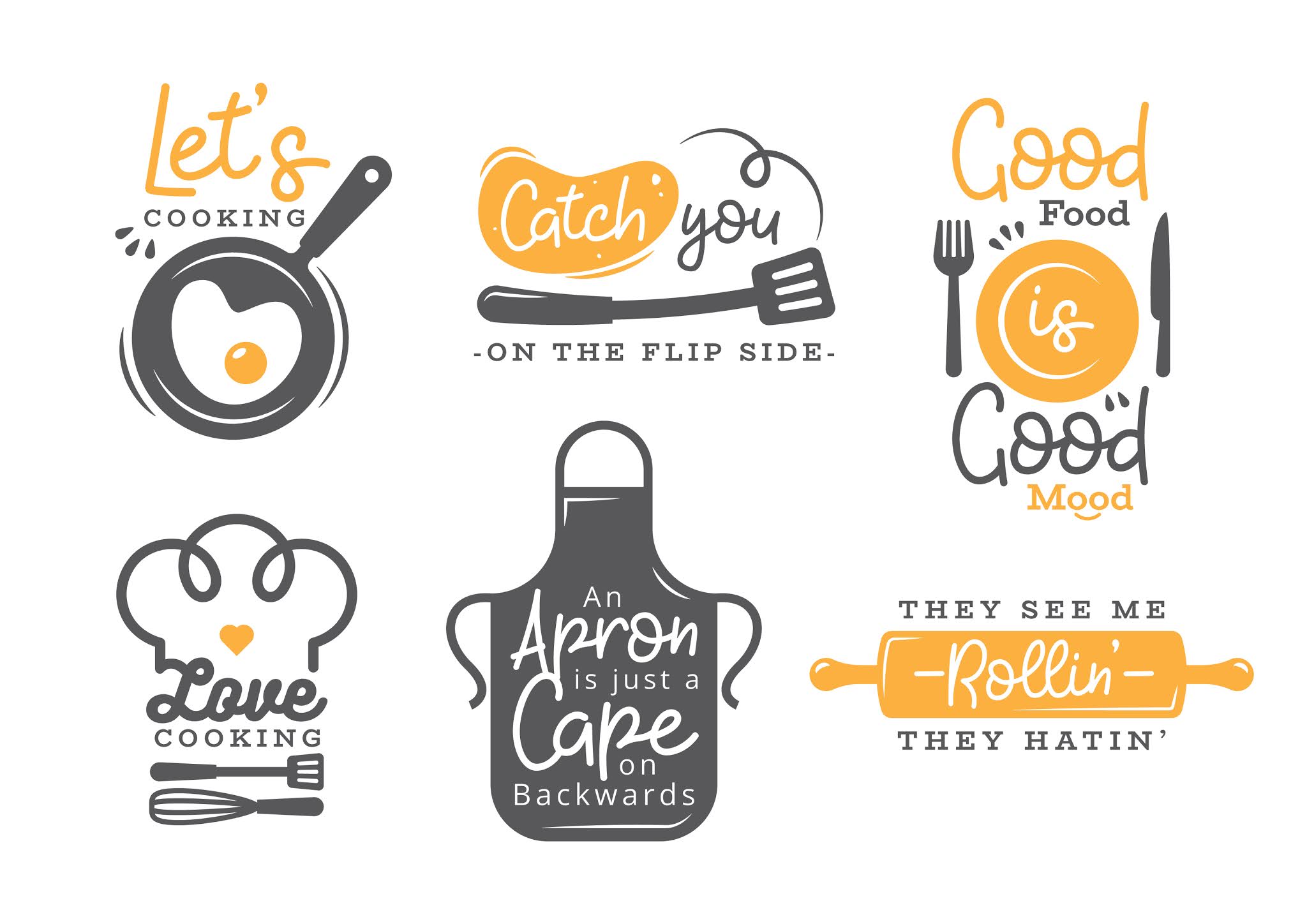 Pack 140 Logos para Restaurante / Cocina (Illustrator)