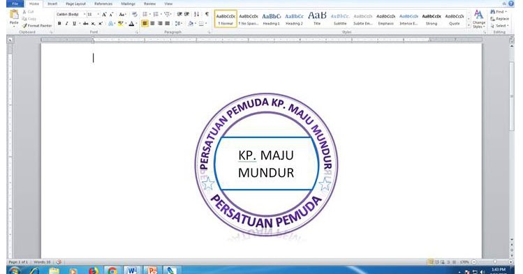 <em>Tutorial</em> Cara Buat Stempel Di Word Beserta Gambar