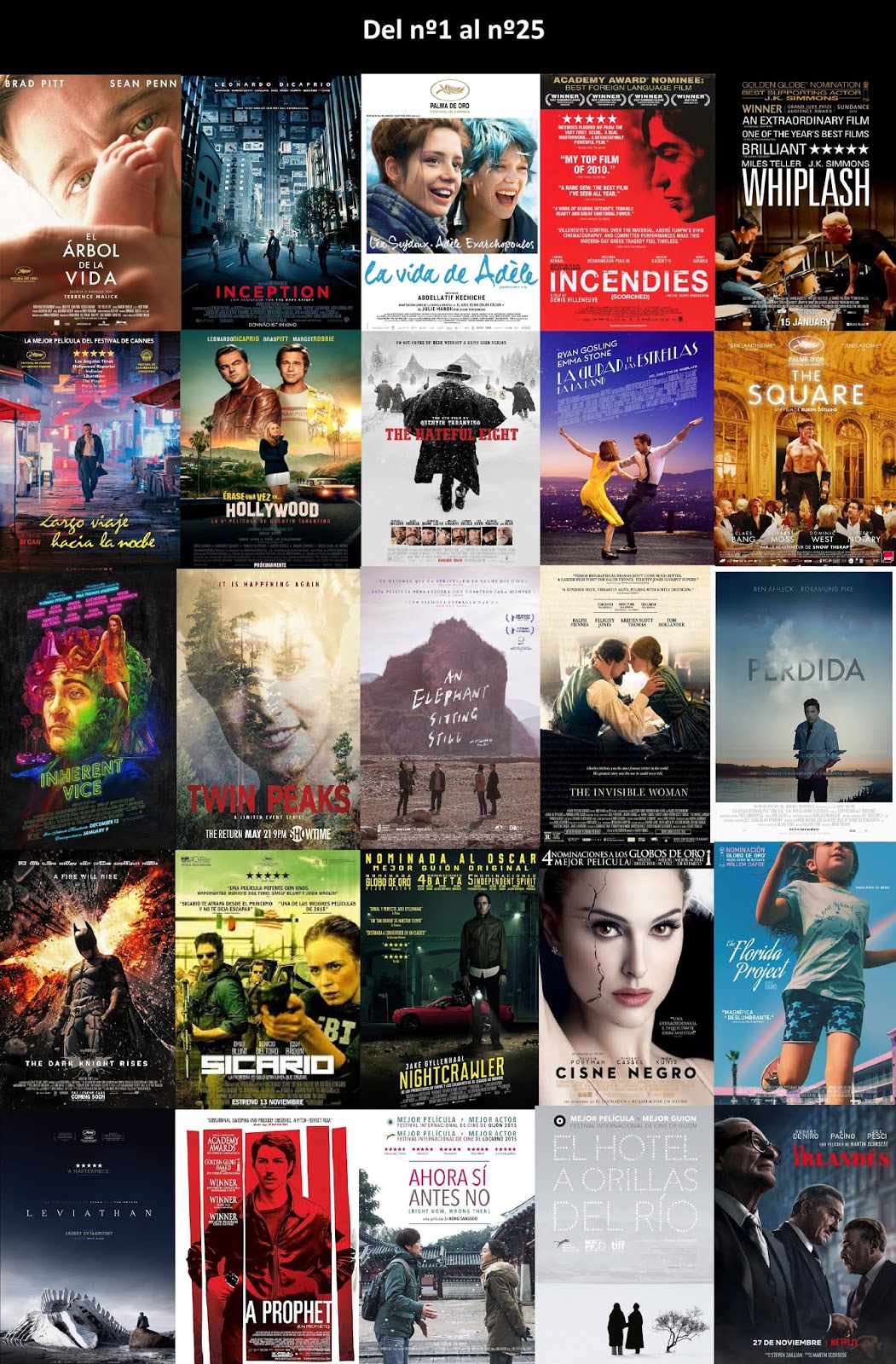 Las 39 mejores películas de la década (2010-2019)