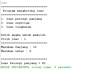 Contoh program menggunakan switch case | Catatanku