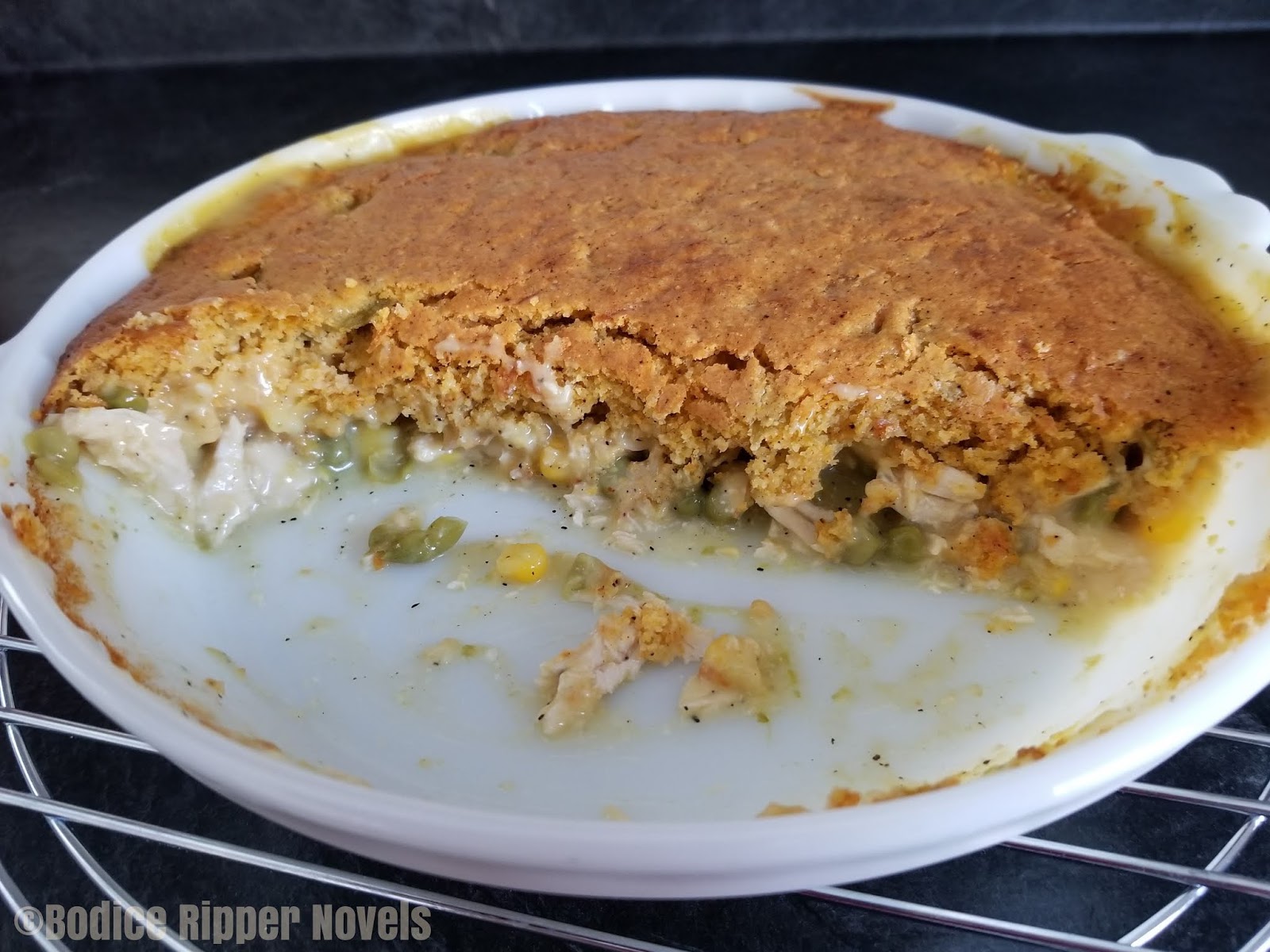 BAKING RECIPES, REVIEWED CORNBREAD CHICKEN POT PIE from Campbells