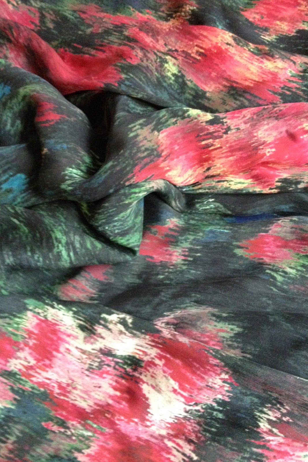 Diary of a Chain Stitcher: Printed Silk Maxi Skirt and Bamboo Jersey Bodysuit with Mood Fabrics