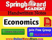 Economics Notes PDF by Sprinboard Academy