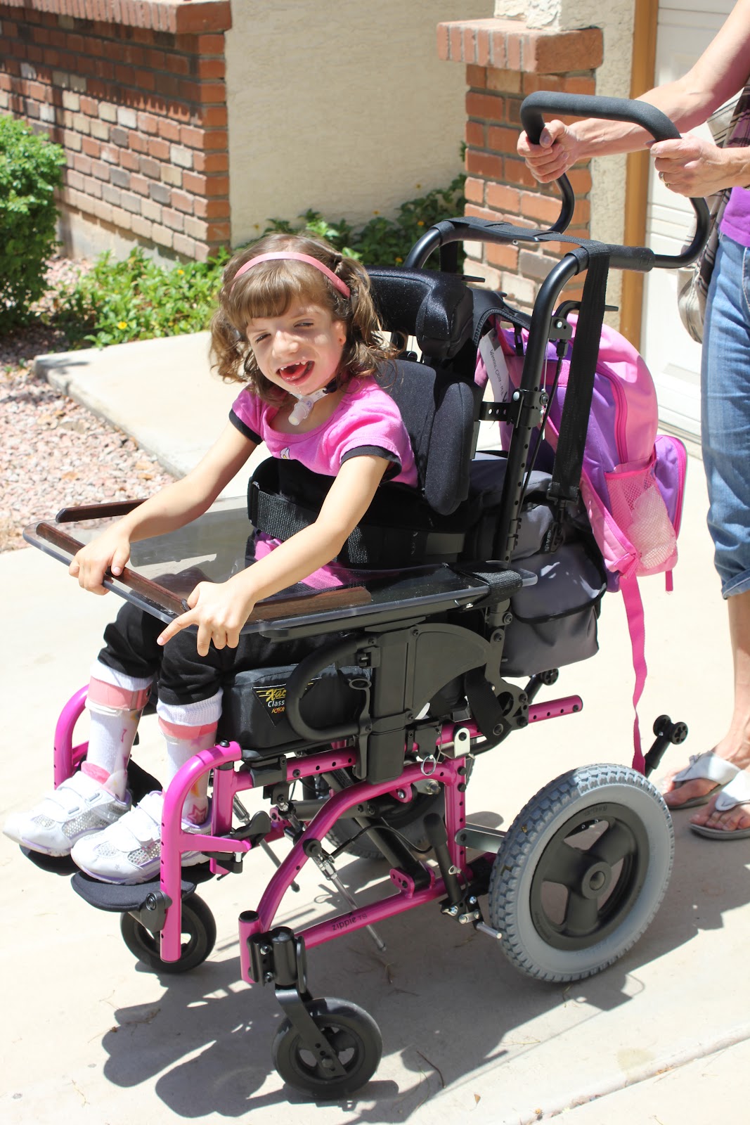 Cicily's Adventures New chair it's a WHEELchair