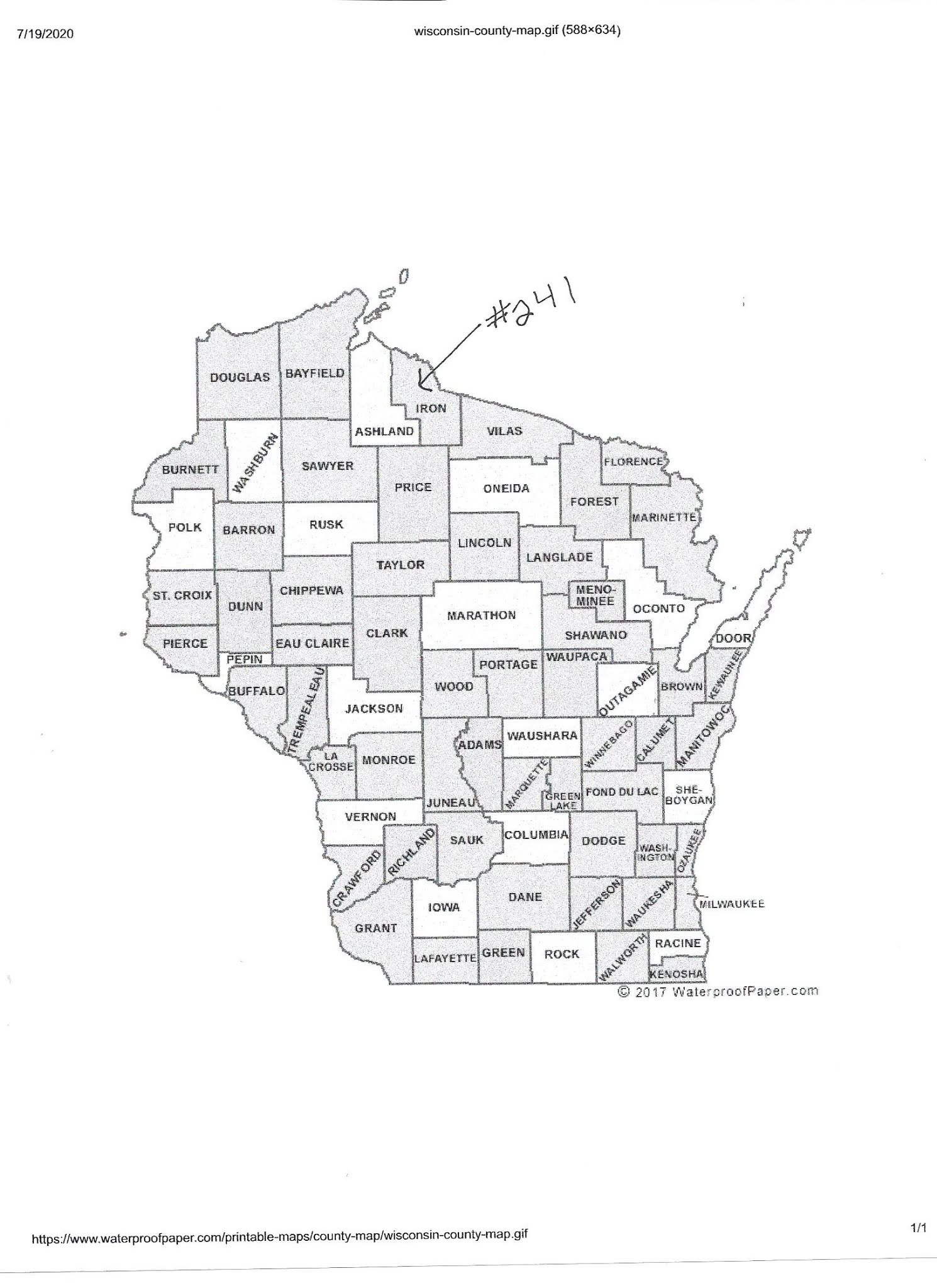 POSTCARD TRAVELER: Stop 241 WISCONSIN Postcards Iron County