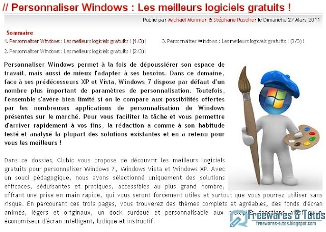 Le site du jour : les meilleurs logiciels gratuits pour personnaliser Windows