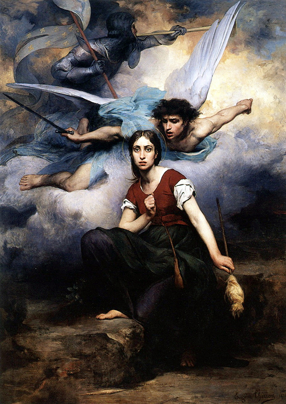 Joan of Arc’s awe upon receiving a vision from the Archangel Michael.