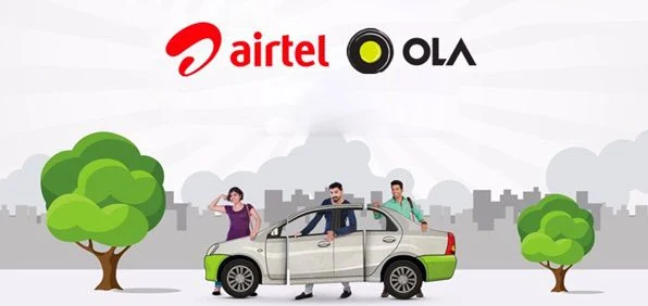 OLA Cabs partnered with Airtel payment bank services for rides