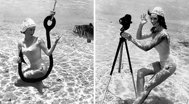 Proklitiko.gr - Είναι δύσκολο να το πιστέψει κανείς, αλλά αυτές οι Pin-up φωτογραφίες "τραβήχτηκαν" μέσα στο νερό το 1938!