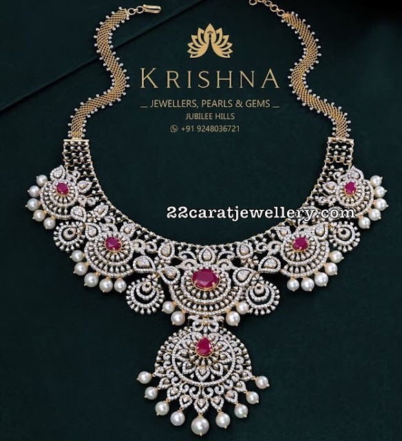 Attractive Diamond Choker by Krishna Jewellers - Jewellery Designs