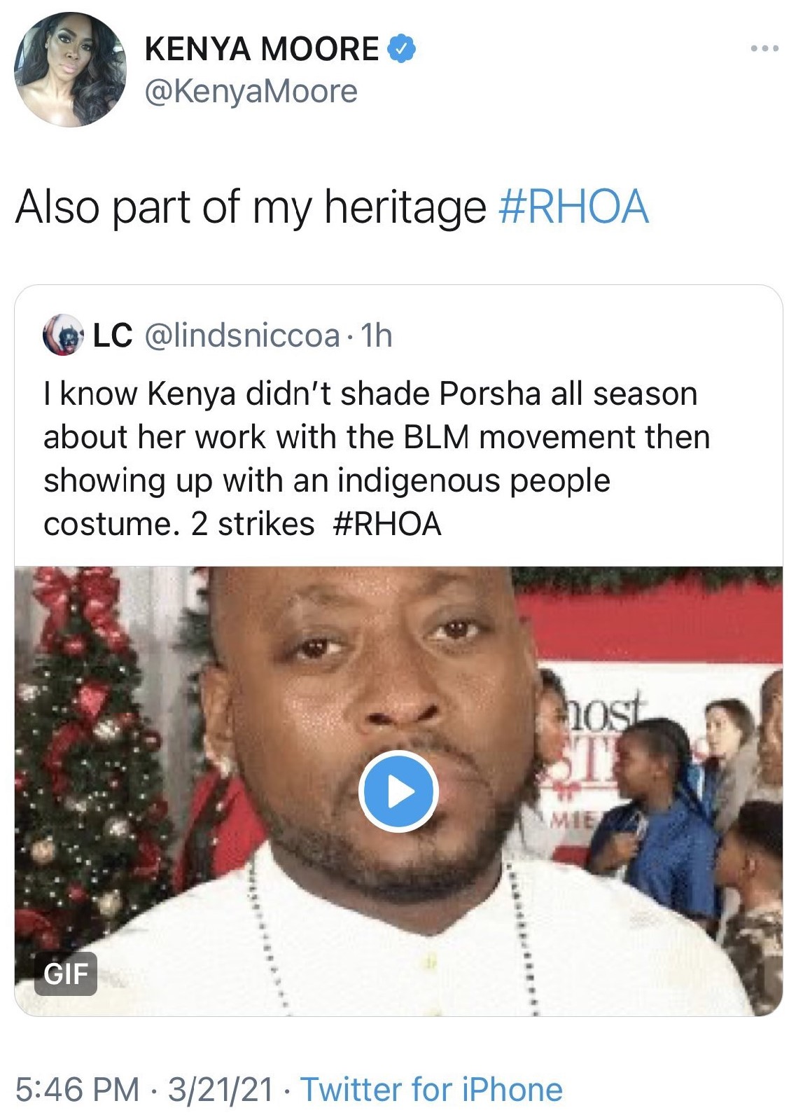 Kenya Moore’s ‘Offensive’ Native American Halloween Costume Is Mostly