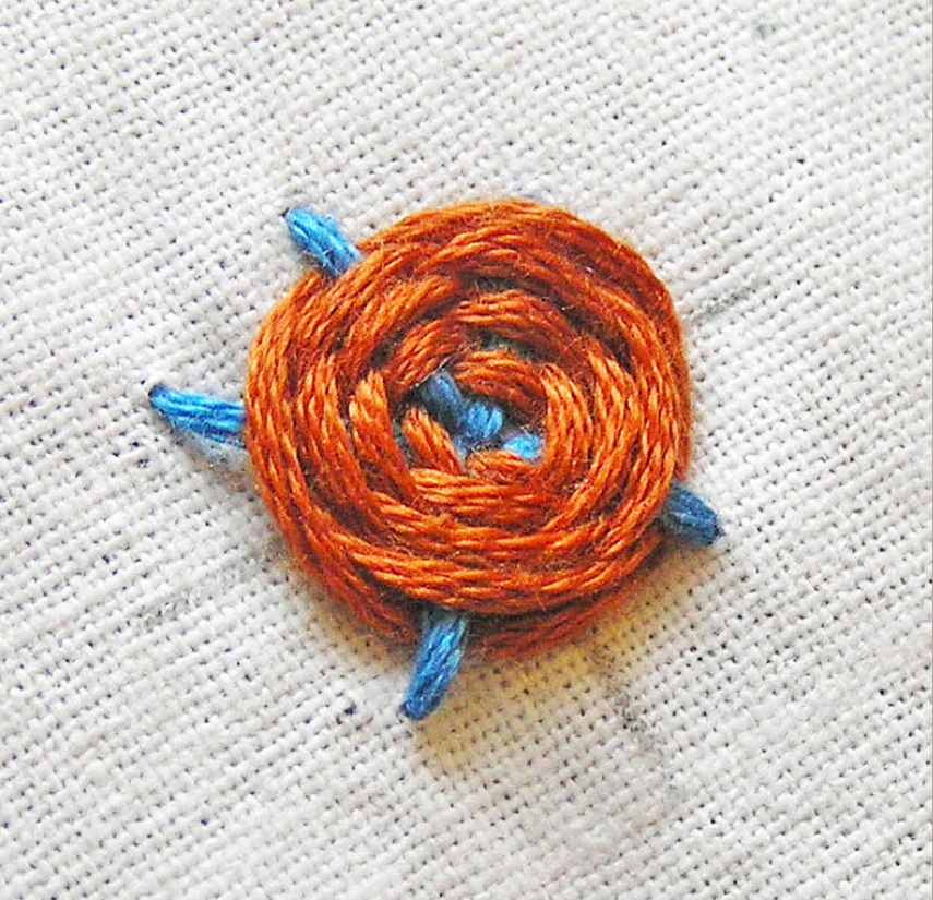 Mẫu thêu mũi Woven Spider Wheel