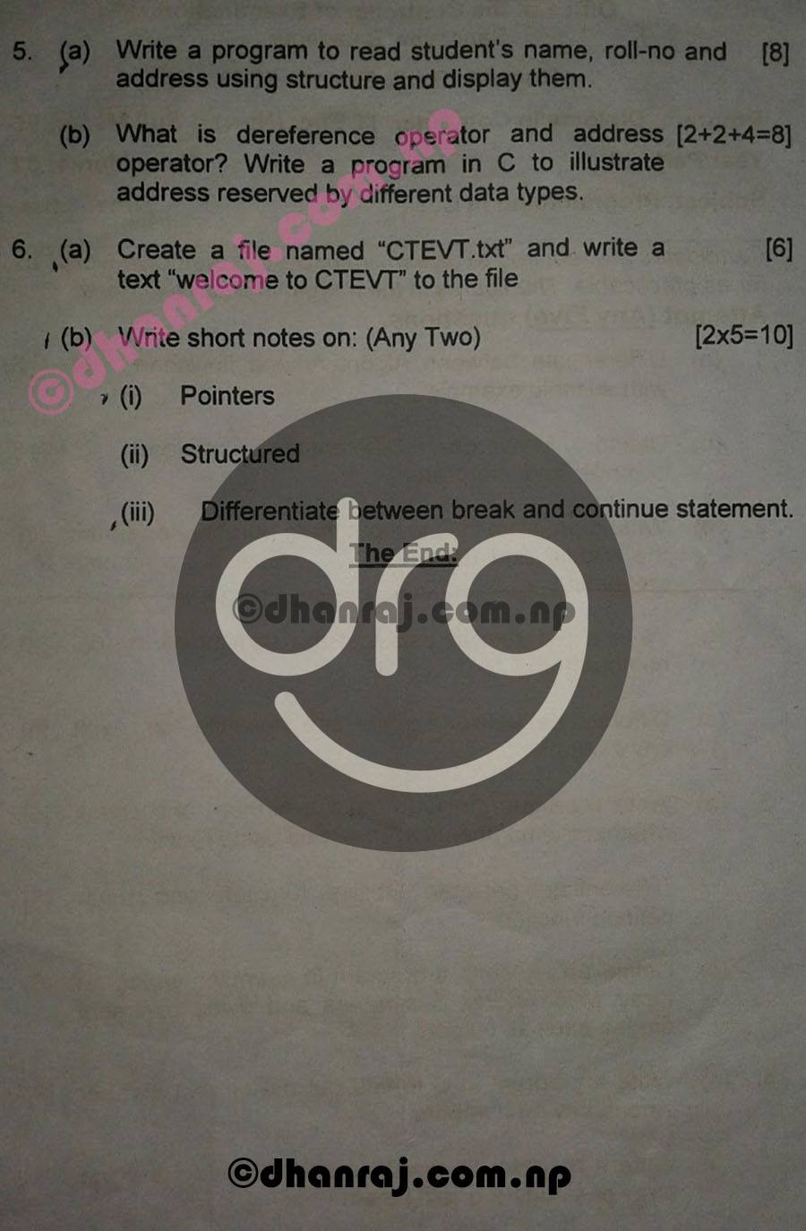 Programming In C | Question Paper 2073 | CTEVT Diploma | 1st Year/1st ...