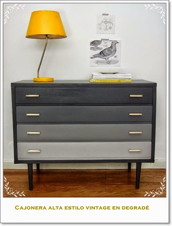 amoblamientos y productos Andrea Wöffman Cajonera vintage degrade