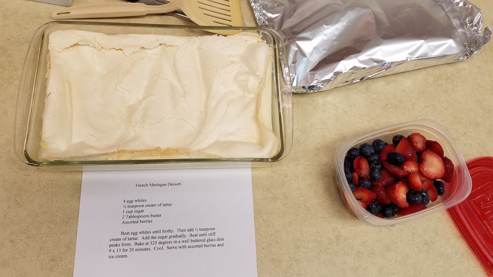 Franklin Public Library's Recipe Collection French Meringue Dessert