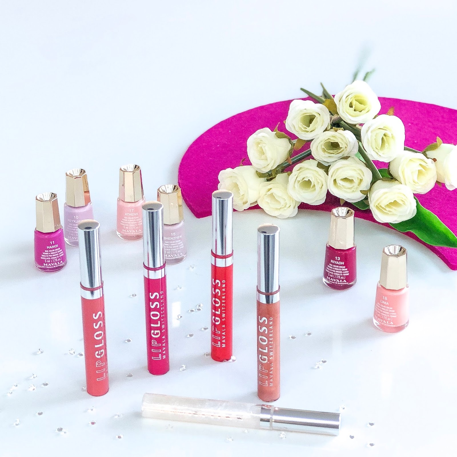 PRODUCT REVIEW MAVALA SUGAR FREE LIP GLOSS COLLECTION AND BLUSH COLOUR NAIL POLISH COLLECTION