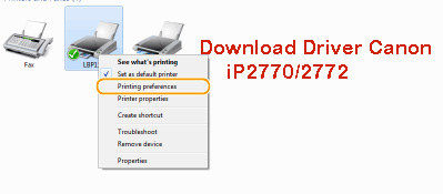 Driver canon ip2770 windows 7