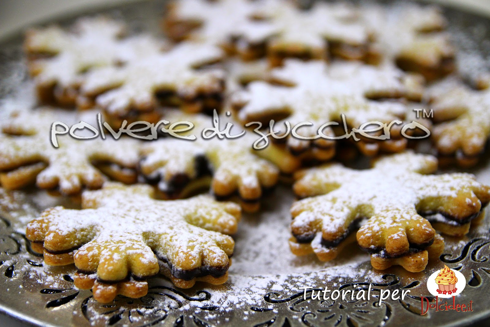 tutorial biscotti frolla glassa al cacao polvere di zucchero dolcidee.it cameo paneangeli