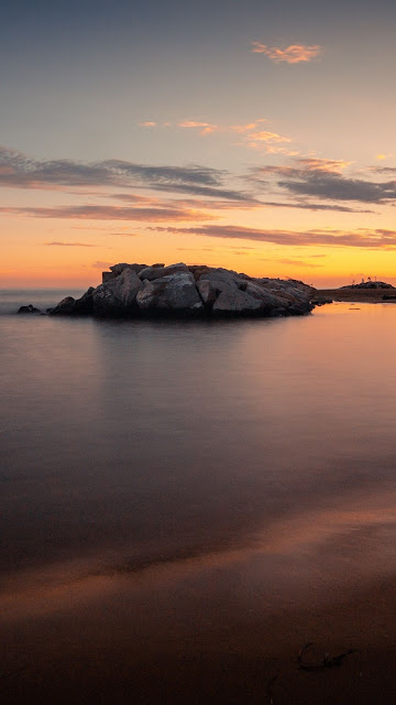 Wallpaper beach, sea, island, sunset, clouds Screen background, Beach, Sea, Island, Sunset, Clouds