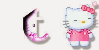 Alfabeto de Hello Kitty en diferentes posturas T. 