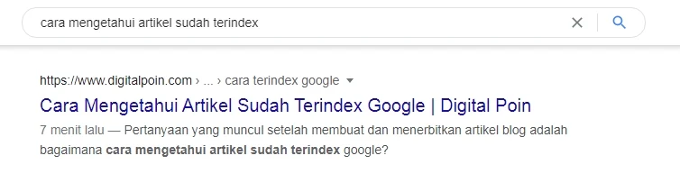 Cara Cek Artikel Terindex Google
