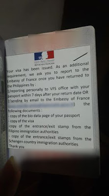How to report to France embassy after return