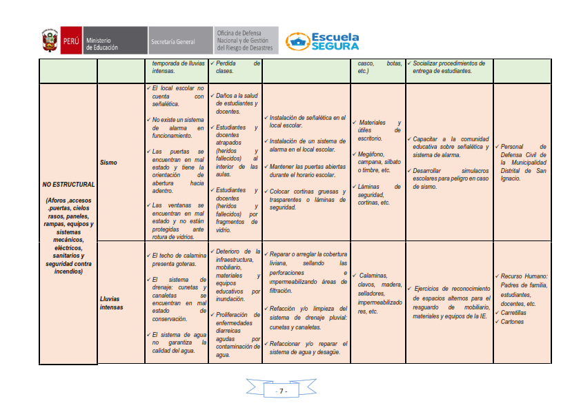 plan de gestion y riesgos