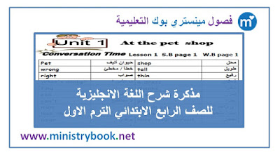 مذكرة شرح اللغة الانجليزية