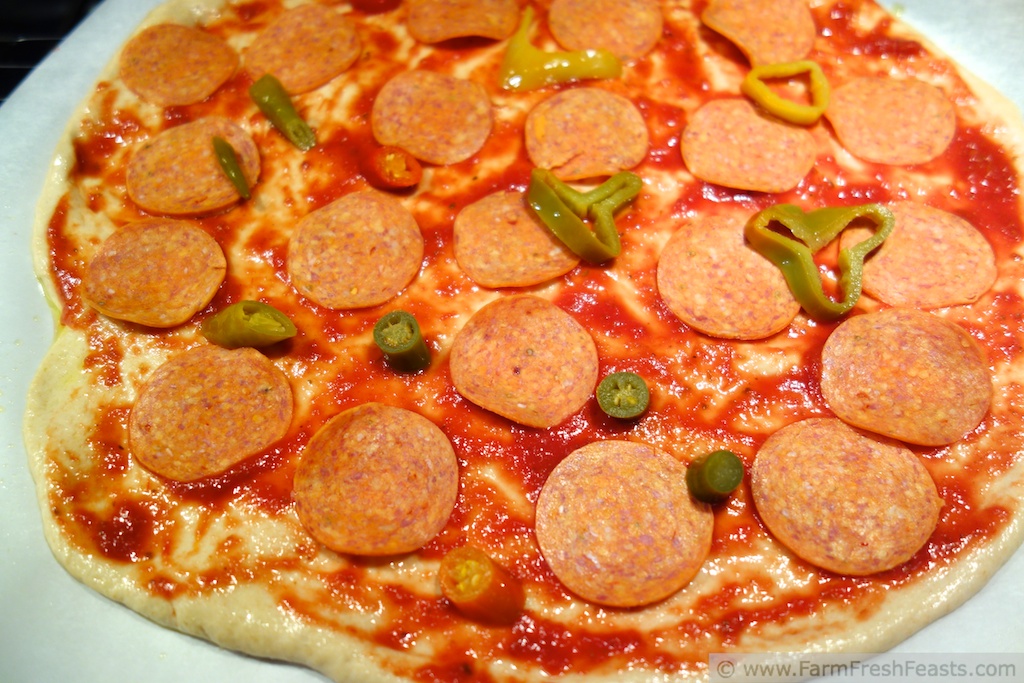 Farm Fresh Feasts Pickled Pepper and Pepperoni Pizza (Pizza Night!)