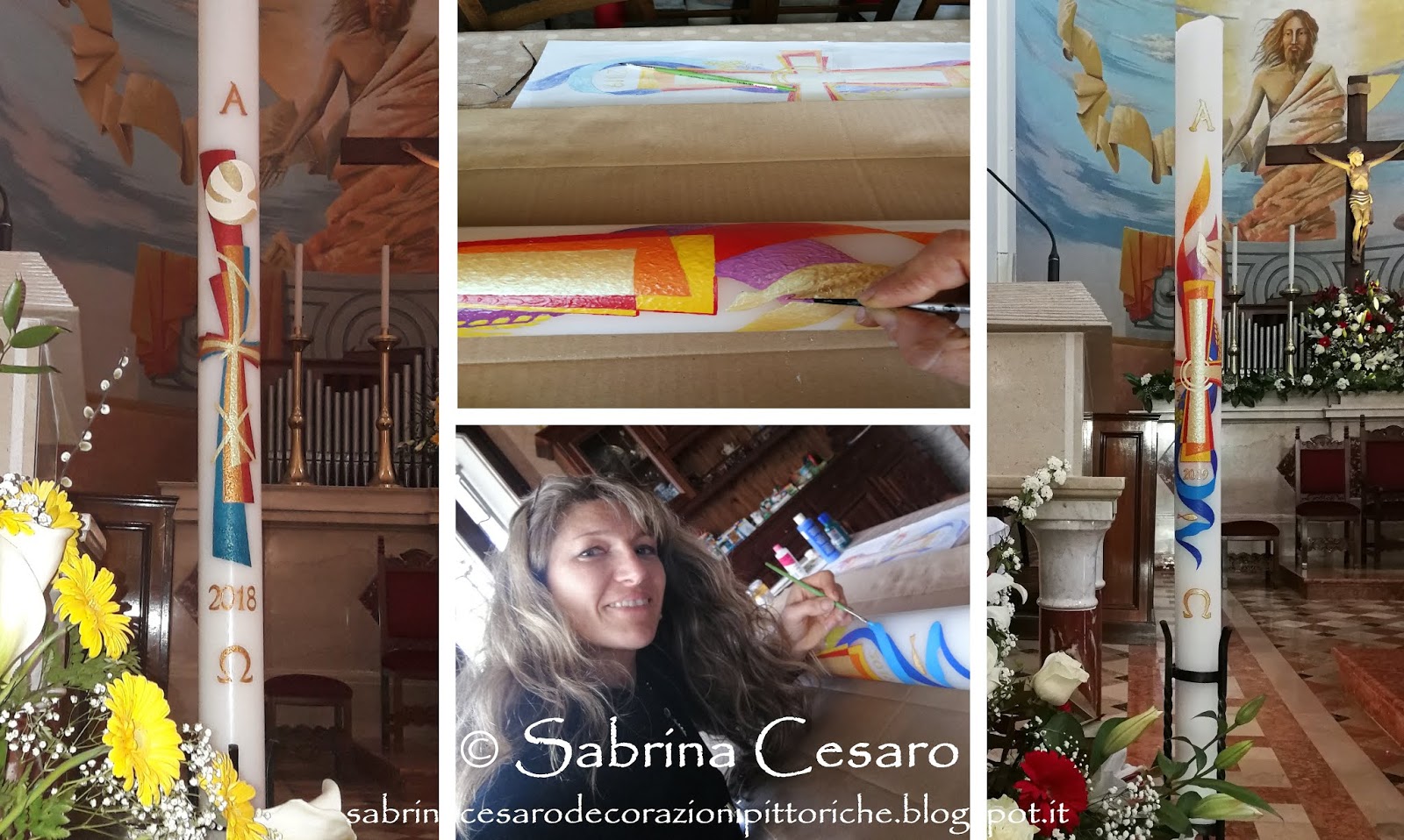 Ceri Pasquali Dipinti A Mano Sabrina Cesaro: CERO PASQUALE DECORATO