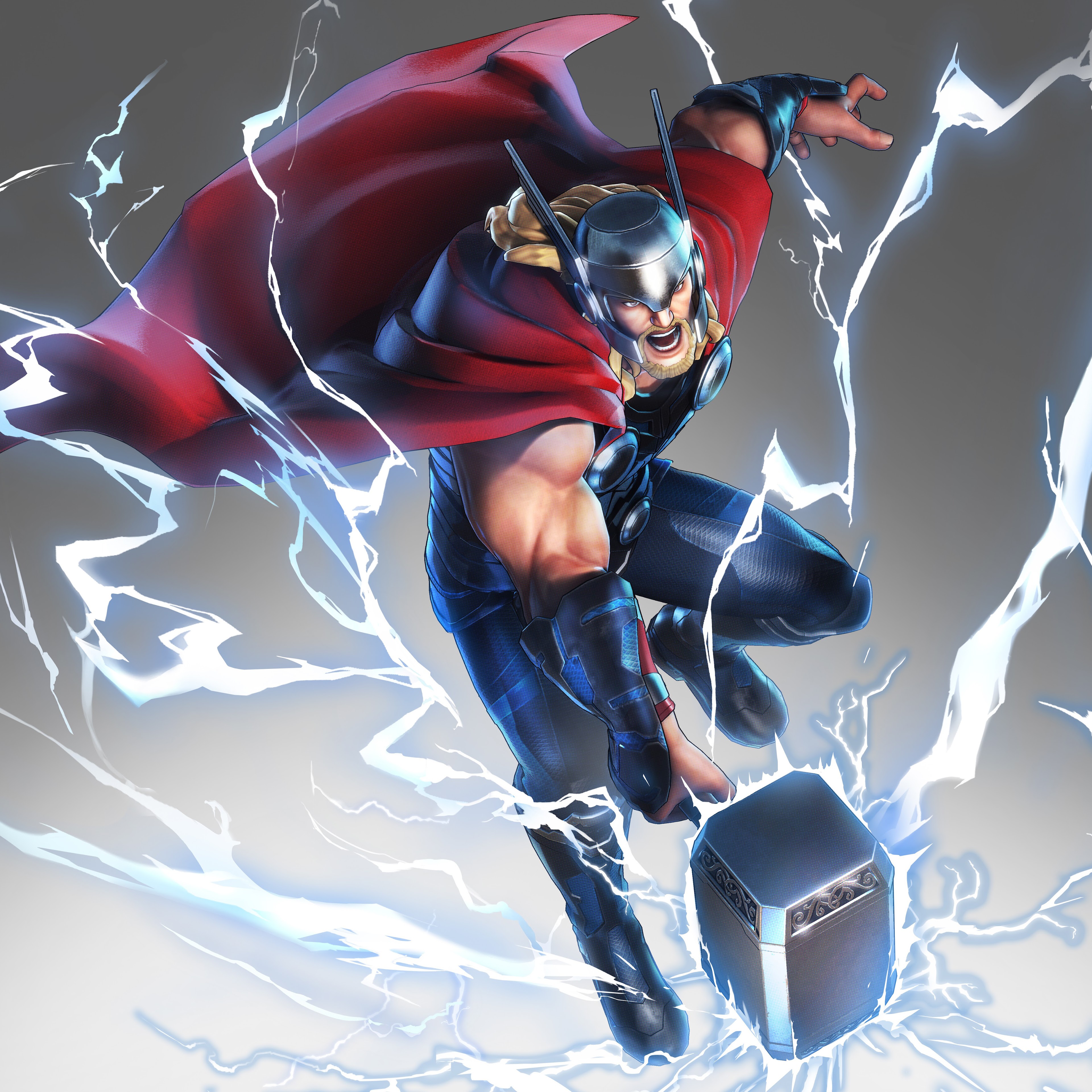 Thor, Mjolnir, Hammer, Lightning, Marvel Ultimate Alliance 3, 8K, 43