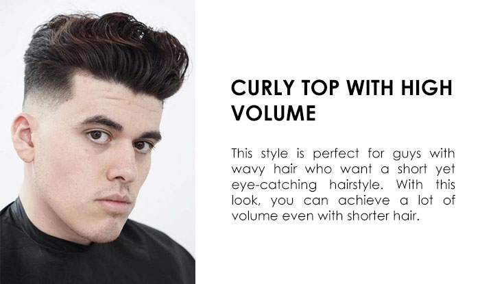 Curly Top with High Volume | 29 Different type of Tapper Fade Haircuts for Men | NeoStopZone