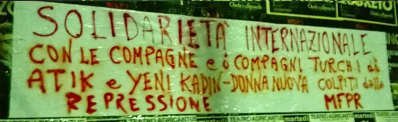 1995/2015 - Dal 20° del MFPR, mozione per la Libertà per le compagne turche