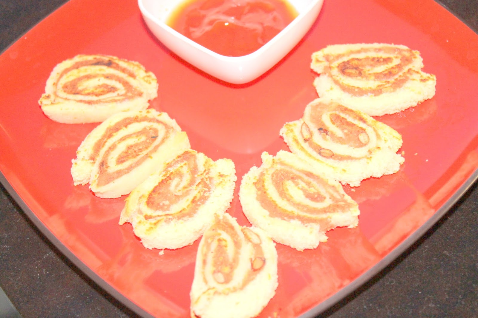 VineelaSiva Refried beans Bread Swirls