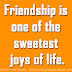 Friendship is one of the sweetest joys of life. Friendship is one of the sweetest joys of life.
