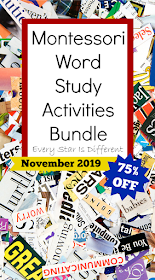 Montessori Word Study Activities Bundle