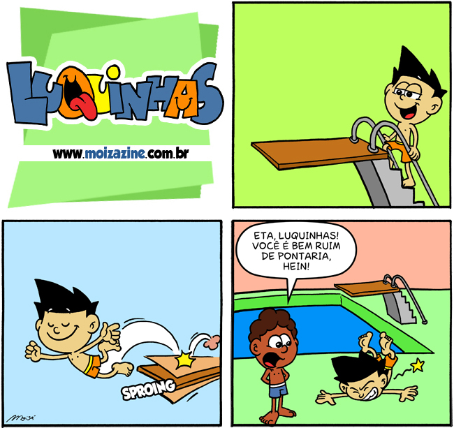 salto ornamental piscina modalidade olímpica esporte tirinhas para escolas