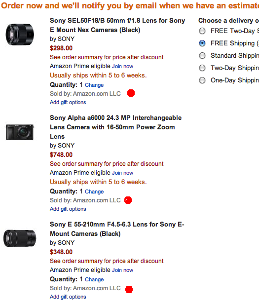 sony a6000 kit $400 discount