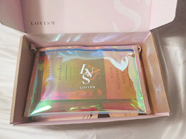 護膚 ░ 美人魚夢幻彩色❤ Lovism洛芙生 黃金藻曬後賦活羽絨面膜,敏感型肌膚曬後保養媽咪也可以使用!