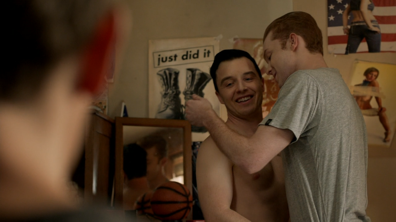 Noel Fisher, Cameron Monaghan & Ethan Cutkosky on Shameless (2020) .