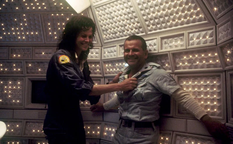 Pausa en el rodaje de Alien, el Octavo Pasajero (1979)