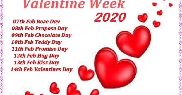 Valentine week list 2017 dates schedule Welcome to our blog