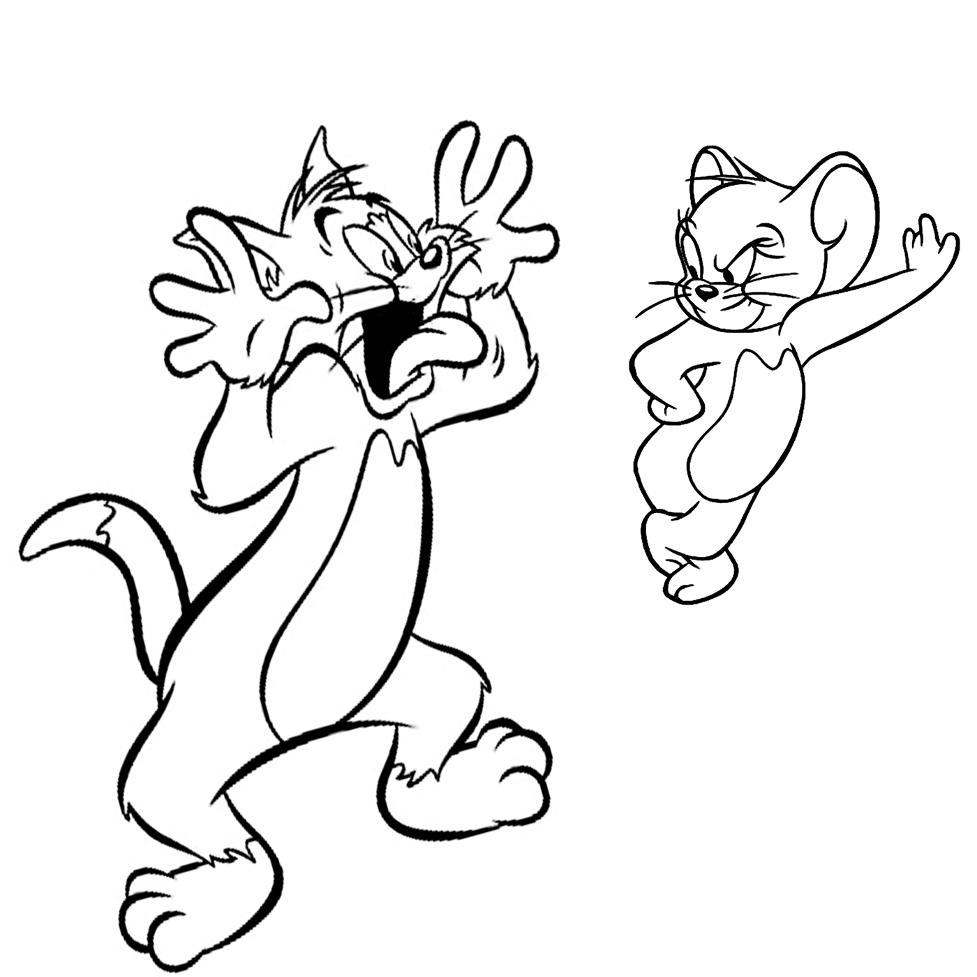 Sketch of Tom and Jerry by syedarafiafatima  Steemit
