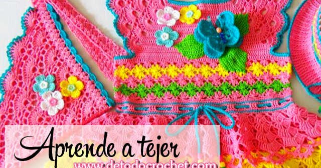 Post impresionismo Hora Herméticamente Vestido Crochet Para Niña de 7 - 8 años / Tutorial