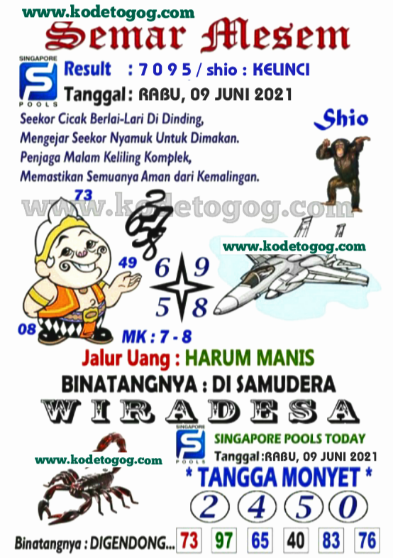 Kode syair togog singapura rabu 09 juni 2021 KODE SYAIR TOGOG