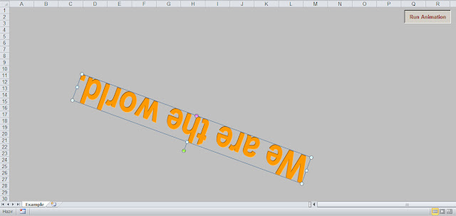 excel text animation