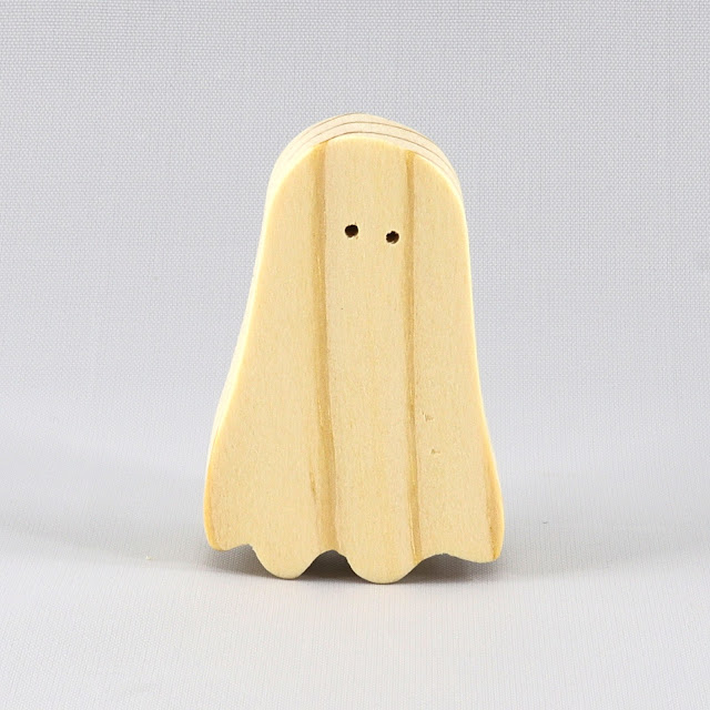 Handmade Wooden Halloween Ghost Cutouts - Set of 6 Silly Spooks - Boo Crew
