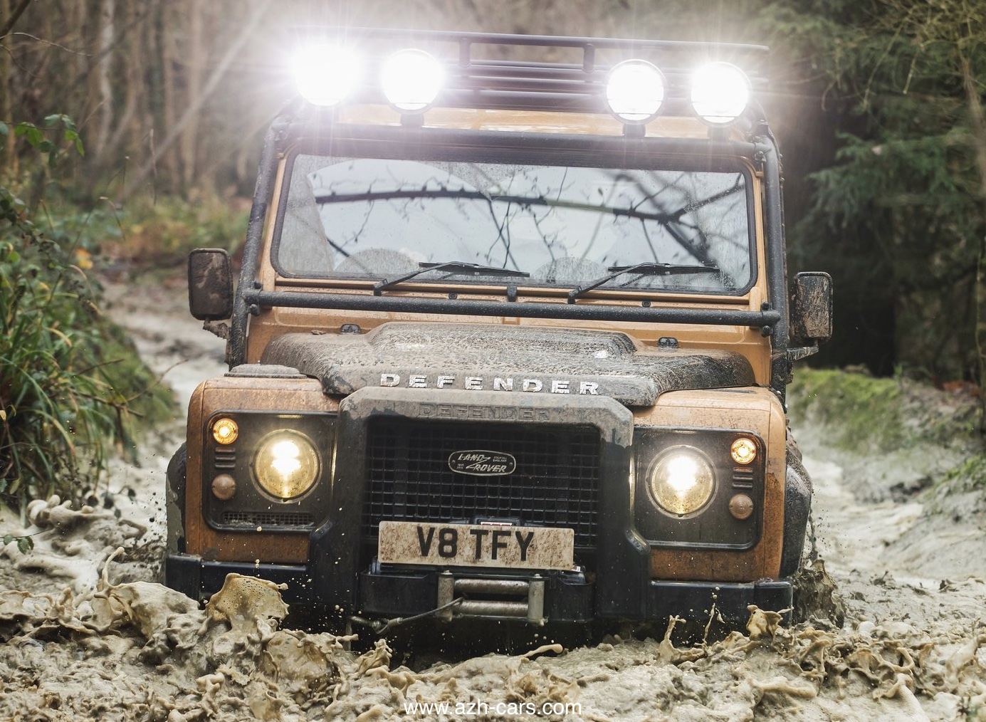 Land Rover Defender в грязи