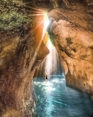 Rute Dan Lokasi Air Terjun Tukad Cepung Bangli Bali, Surga Tersembunyi Di Balik Tebing